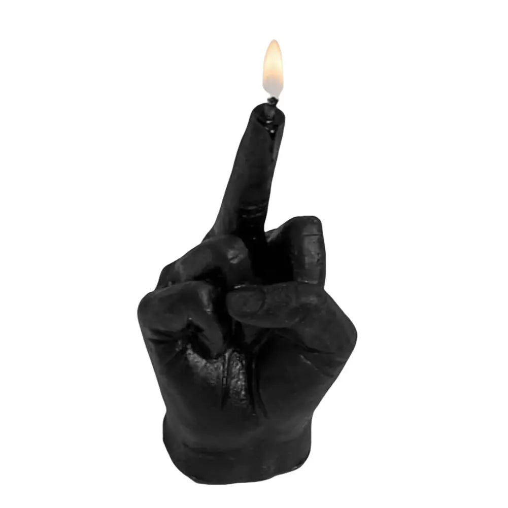 Middle Finger Shaped Model Scented Candle Funny Candle Statues Desk Decoration Hand Gesture Candle for Home Bedroom Supplies