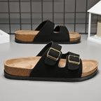 Brand Men Women Sandals Summer Designer Couple Cork Clogs Sandals Luxury Classic Unisex Mules Beach Slide With Adjustable Buckle Lootquake LLC