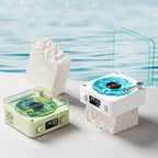 Turntable Bluetooth Speaker With LED Ocean Clock,Hi-Fi Mood Light Audio System For Home Decor & Birthday Gifts Lootquake LLC