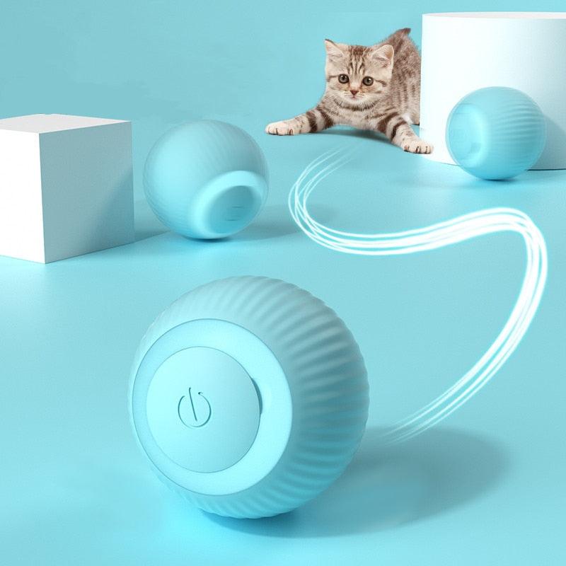 Smart Cat Rolling Ball Toys Rechargeable Cat Toys Ball Motion Ball Self-moving Kitten Toys for Indoor Interactive Playing Smart Interactive Cat Ball USB Rechargeable Automatic Bouncing Ball for Indoor Kittens Stevvex