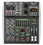 99 DSP Effects Mixing Console Podcast Mini 4/6 Channels Sound Audio Mixer Individual 48V Bluetooth USB PC Play Record AM-AX4/6 Lootquake LLC