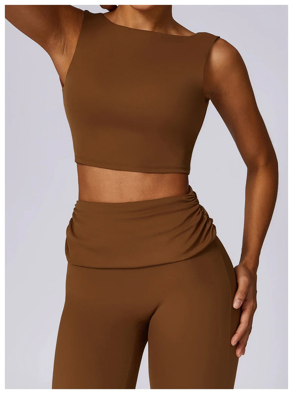 Elevate Activewear: Seamless Leggings & Top Set THRIXINE