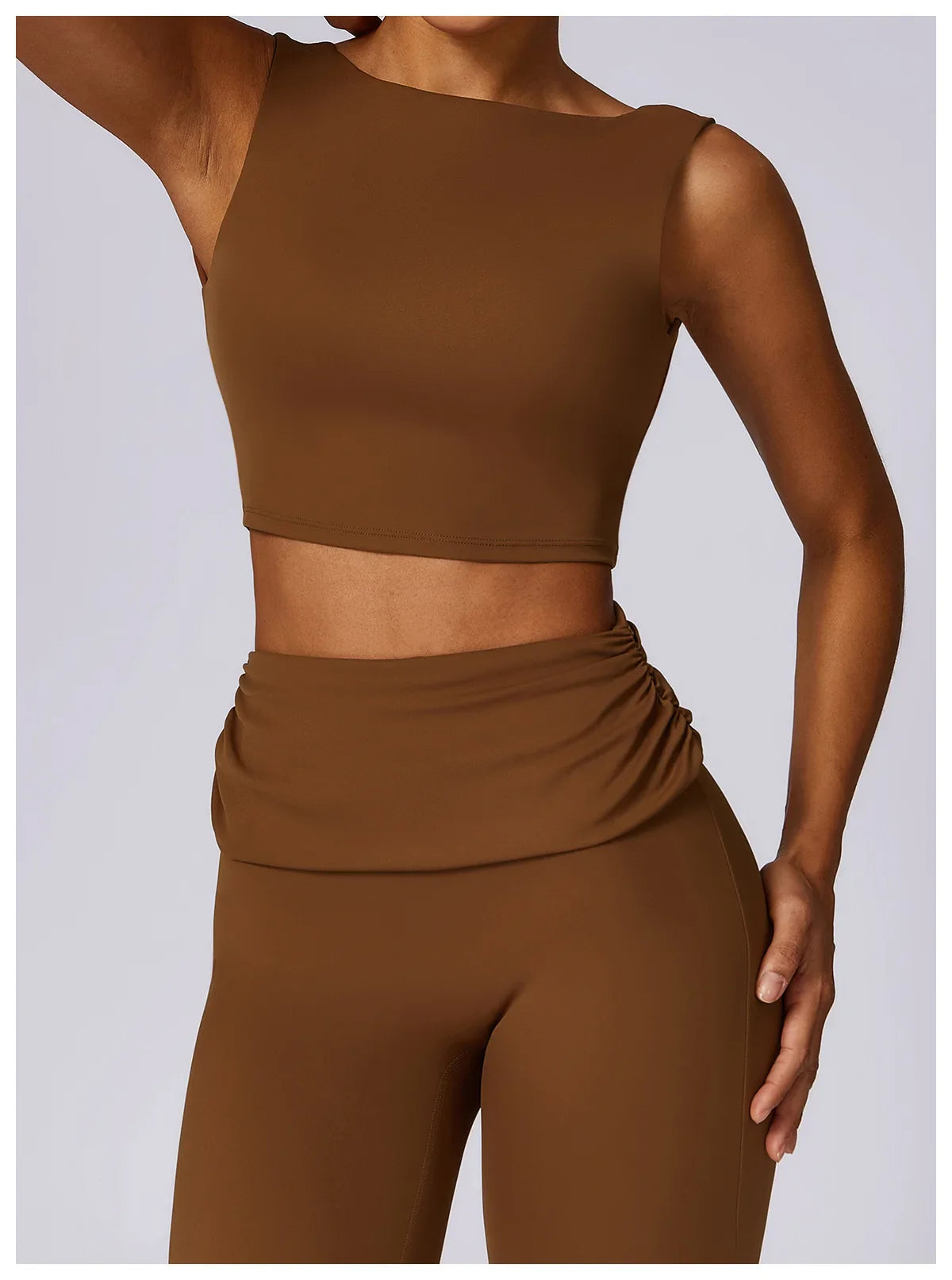 Elevate Activewear: Seamless Leggings & Top Set THRIXINE
