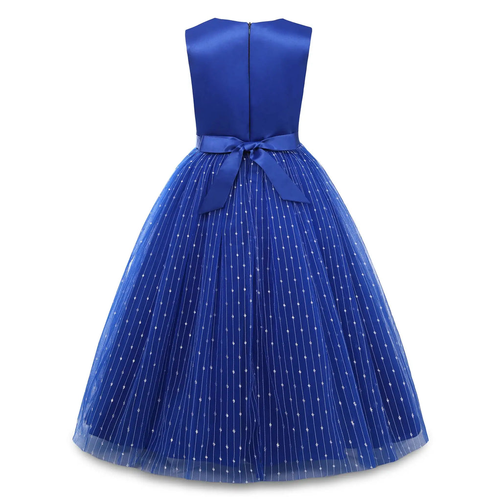 New Princess dress Large children's long dress Girl piano performance dress Festival party dress