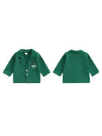 Infant Toddler Hooded Windbreaker Jacket with Zipper Closure and Cute Animal Print for Baby Boys and Girls