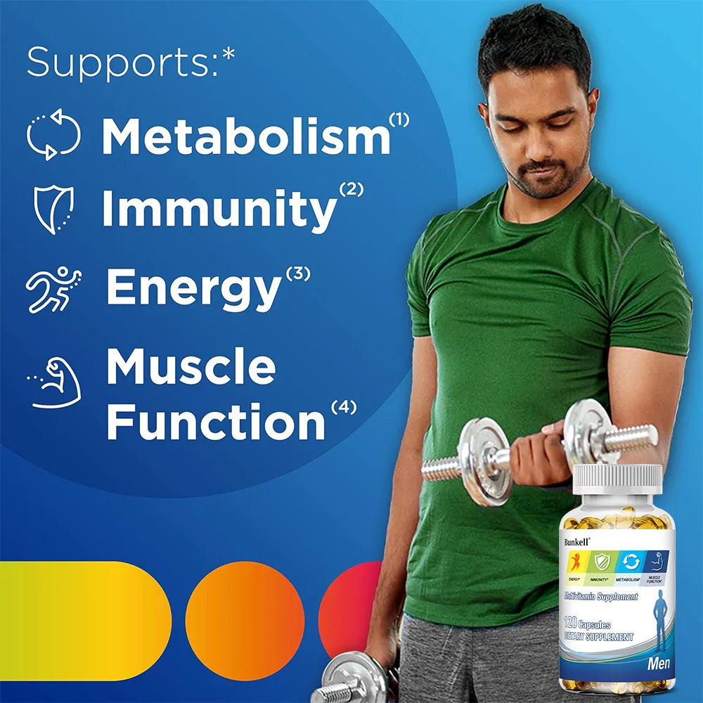 Multivitamin Capsules - Support Energy, Immunity, Metabolism, Muscle Function, Dietary Supplement for Men Lootquake LLC