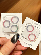 Glitter Full Cover Camera Lens Protector on For iPhone 12 13 11 Pro Max Mini 9H Tempered Glass Cover iPhone11 Camera Sticker Cap Lens Ring Cover Stevvex