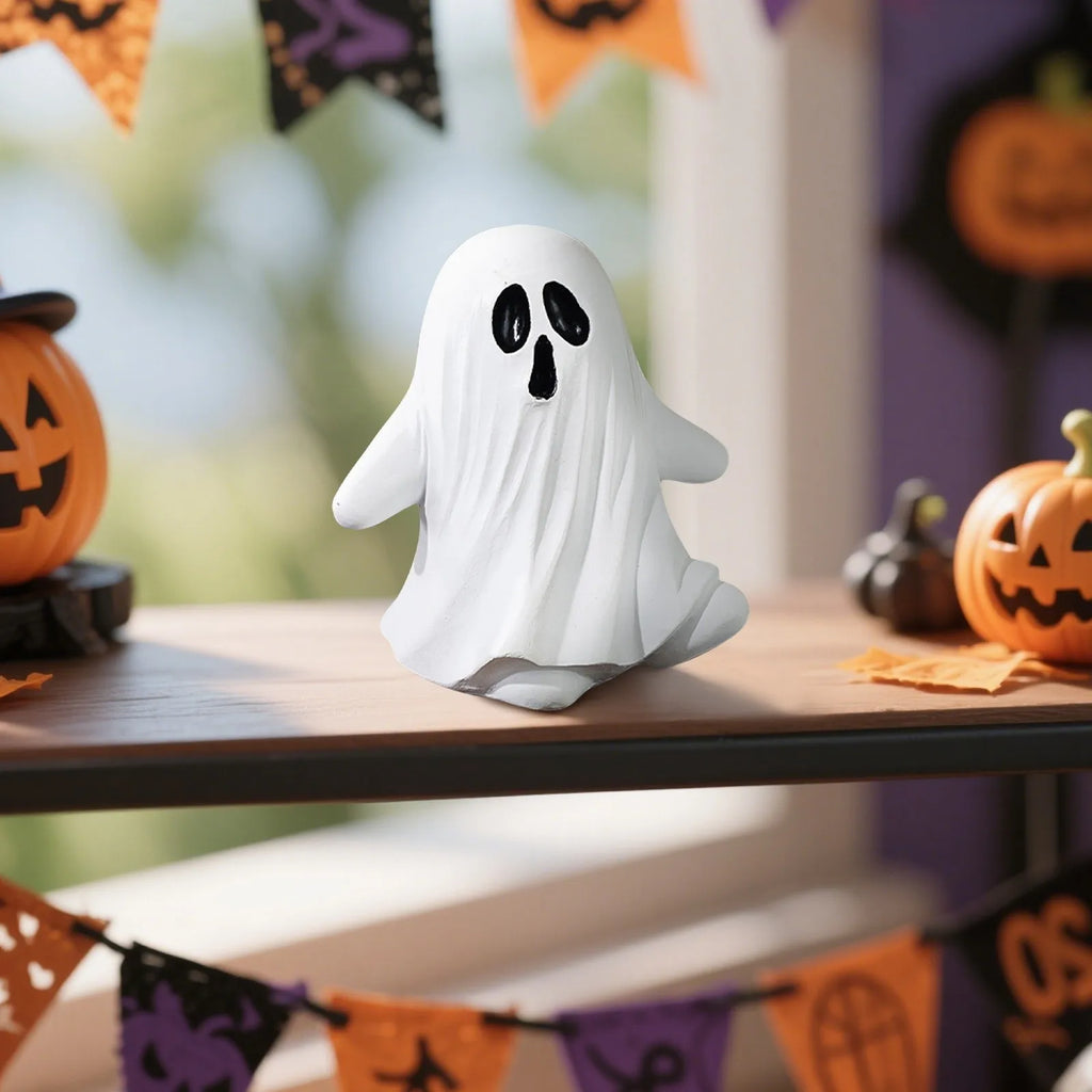 Cute Ghost Decor Set Soft Fabric Halloween Figurine Playful Spooky Home Decoration Adorable Haunted House Accessory Lootquake LLC