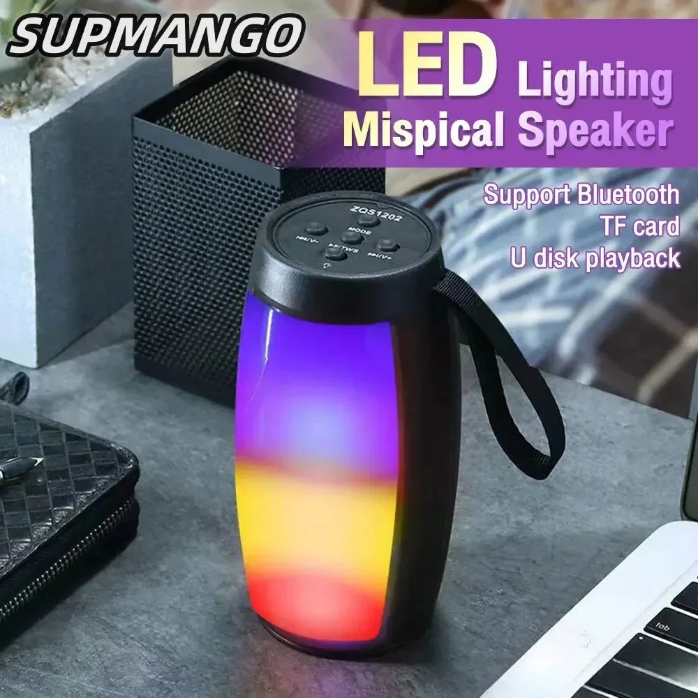 S12 Wireless Bluetooth Speakers Powerful Portable Sound Box Subwoofer Car Audio Bass MP3 Player Sound System LED Lights Lootquake LLC