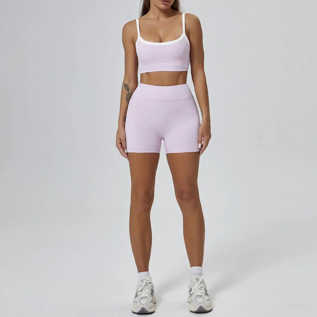 FlareLift Yoga Set: High-Waist Pants & Backless Bra THRIXINE