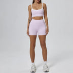 FlareLift Yoga Set: High-Waist Pants & Backless Bra THRIXINE