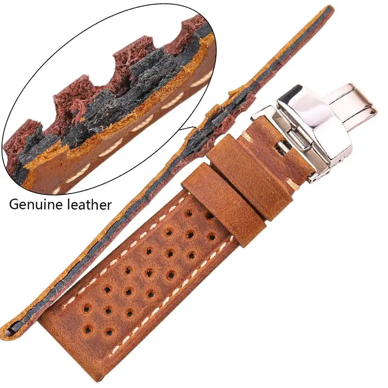Samsung Galaxy Watch Leather Band Breathable Stylish Design - SJB-DIAMOND ELITES
