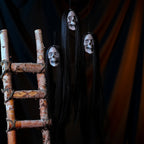 Halloween decorations, hanging ghost skulls, gauze, hanging ghost rooms, haunted house decorations, props, terrifying skeletons