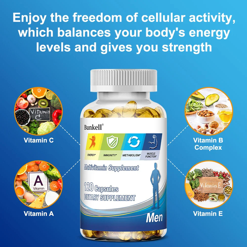 Multivitamin Capsules - Support Energy, Immunity, Metabolism, Muscle Function, Dietary Supplement for Men Lootquake LLC