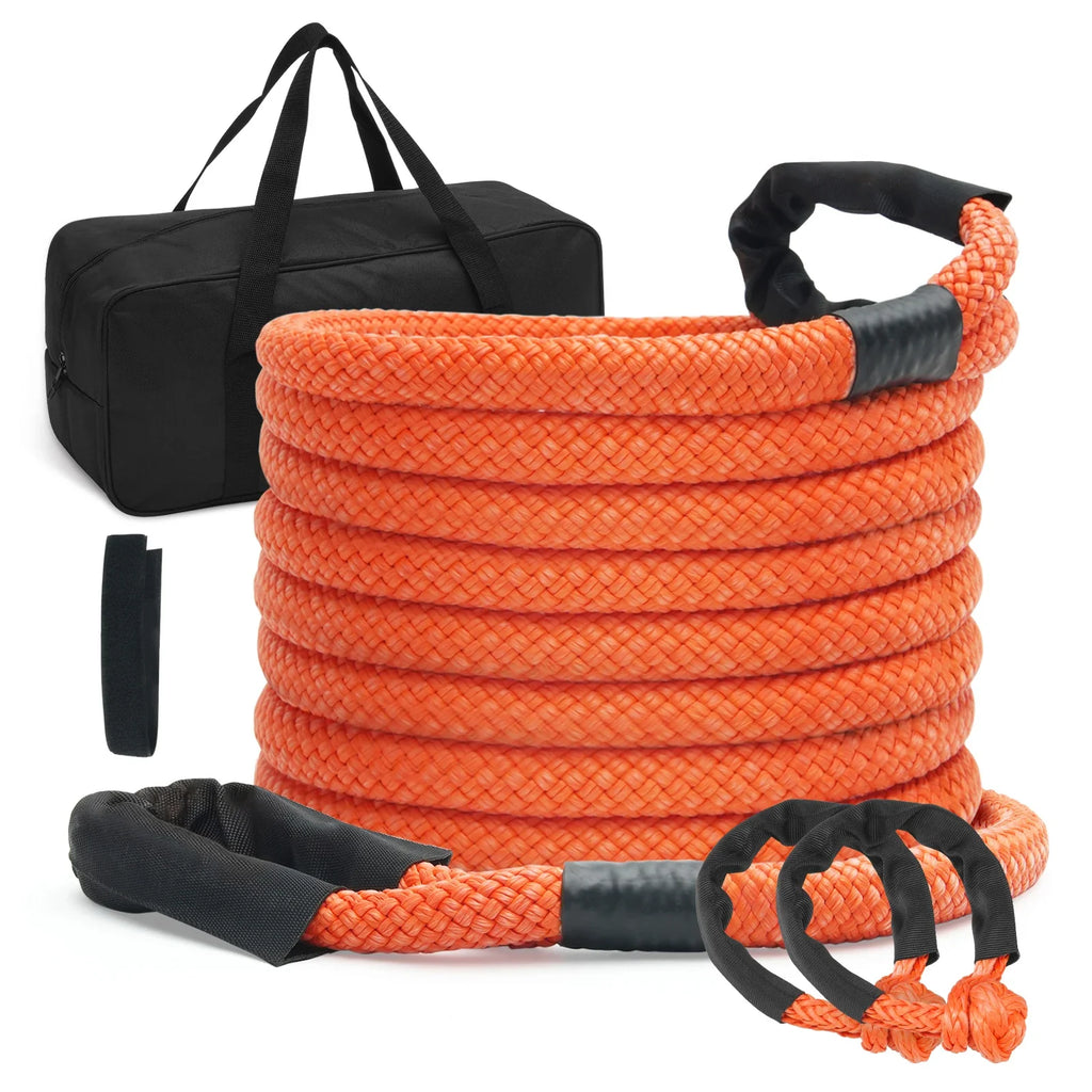 SucceBuy 20/30ft Car Towing Rope Off Road Snatch Tow Strap Rescue Recovery Resistant Which Rope for Jeep Car Truck ATV Tractor Lootquake LLC