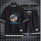 Men's Waffle Summer Casual Tracksuit Set