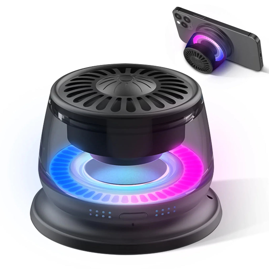 Wireless Bluetooth speaker Gift Magnetic bracket portable High-sound quality TWS interconnected LED color light mini speaker Lootquake LLC