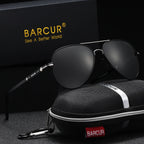 BARCUR Sunglasses Retro Chic Men Fashion Oversized Pilot Style Sunglasses with Mirrored TAC Lenses Durable Stainless Steel Frame for Hiking Outdoor Sports and Sun Protection for Summer Stevvex