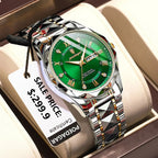 POEDAGAR Business Men's Watch Waterproof Luminous Stainless Steel Date Week Watches For Man Fashion Luxury Quartz Men Wristwatch