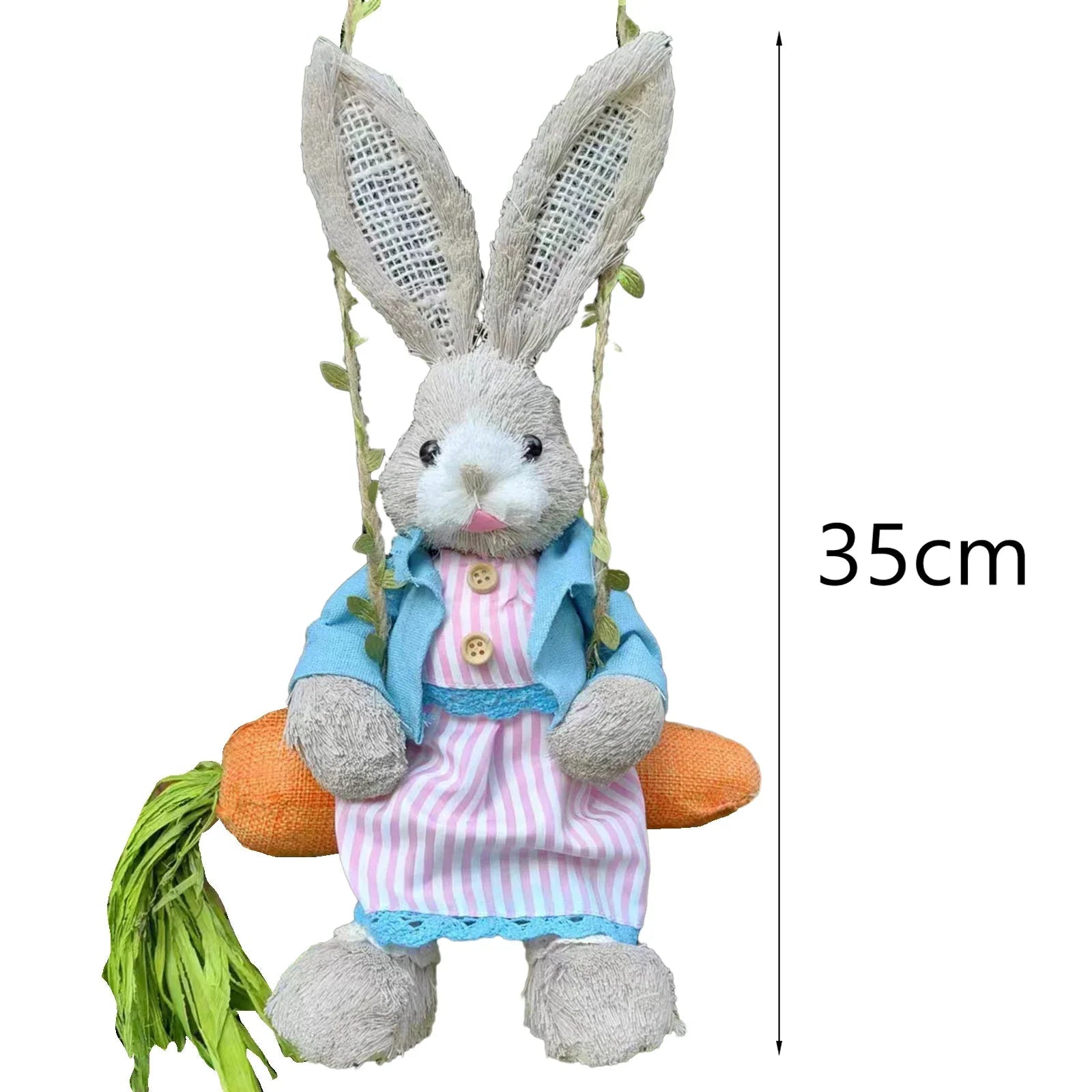 Easter Bunny Pendant Swing Rabbit Hanging Ornament for Dining Room Holiday Collections Display Home Decor Wedding Party Art Gift Lootquake LLC