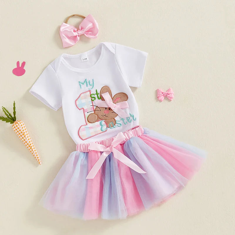 Toddler Girl Spring Outfits Floral Print Ruffle Sleeve Top and Shorts Set with Bow Headband 3Pcs Clothing Set for Easter Lootquake LLC