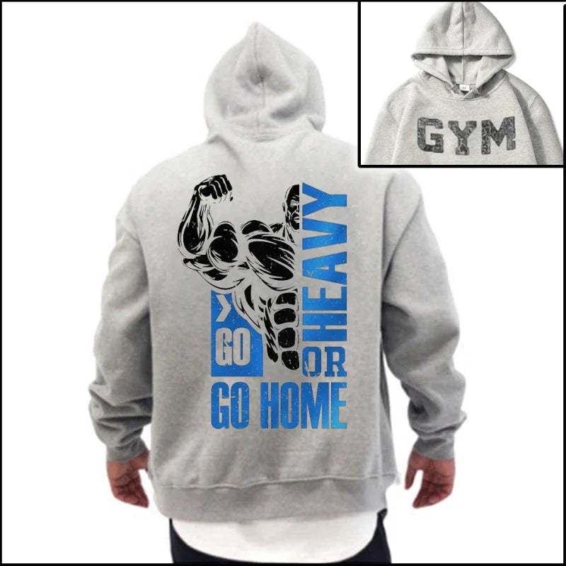 DualPrint MuscleFit Men's Hoodie - Autumn/Winter Gym Gear THRIXINE