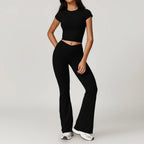 Women's 2-Piece Yoga Set: Crop Top & Leggings THRIXINE