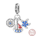 S925 Sterling Silver Princess Golf Hamster Camera Travel Three Piece Set Charms Beads 3mm DIY Fine Jewelry Making Lootquake LLC