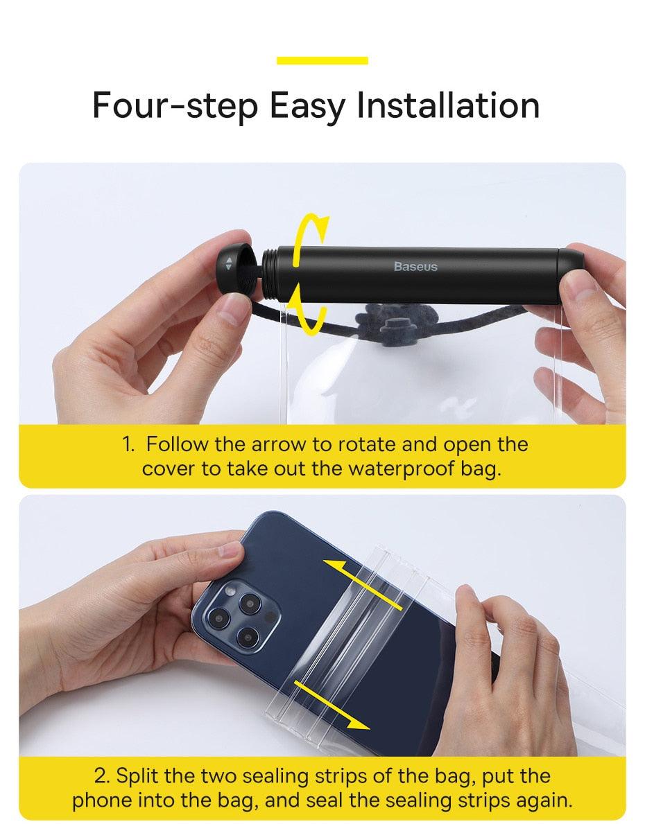 Waterproof Cell Phone Pouch Case Universal Dry Bag for iPhone IPX8 Waterproof Phone Bag Case For iPhone 13 12 Universal Swimming Underwater Diving Phone Pouch Bag Case Stevvex