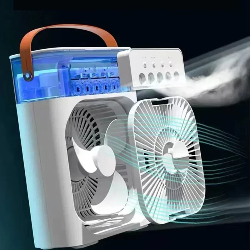 3 In 1 Fan AIr Conditioner Household Small Air Cooler LED Night Light Portable Humidifier Air Adjustment Fan Office Home Fan New Lootquake LLC