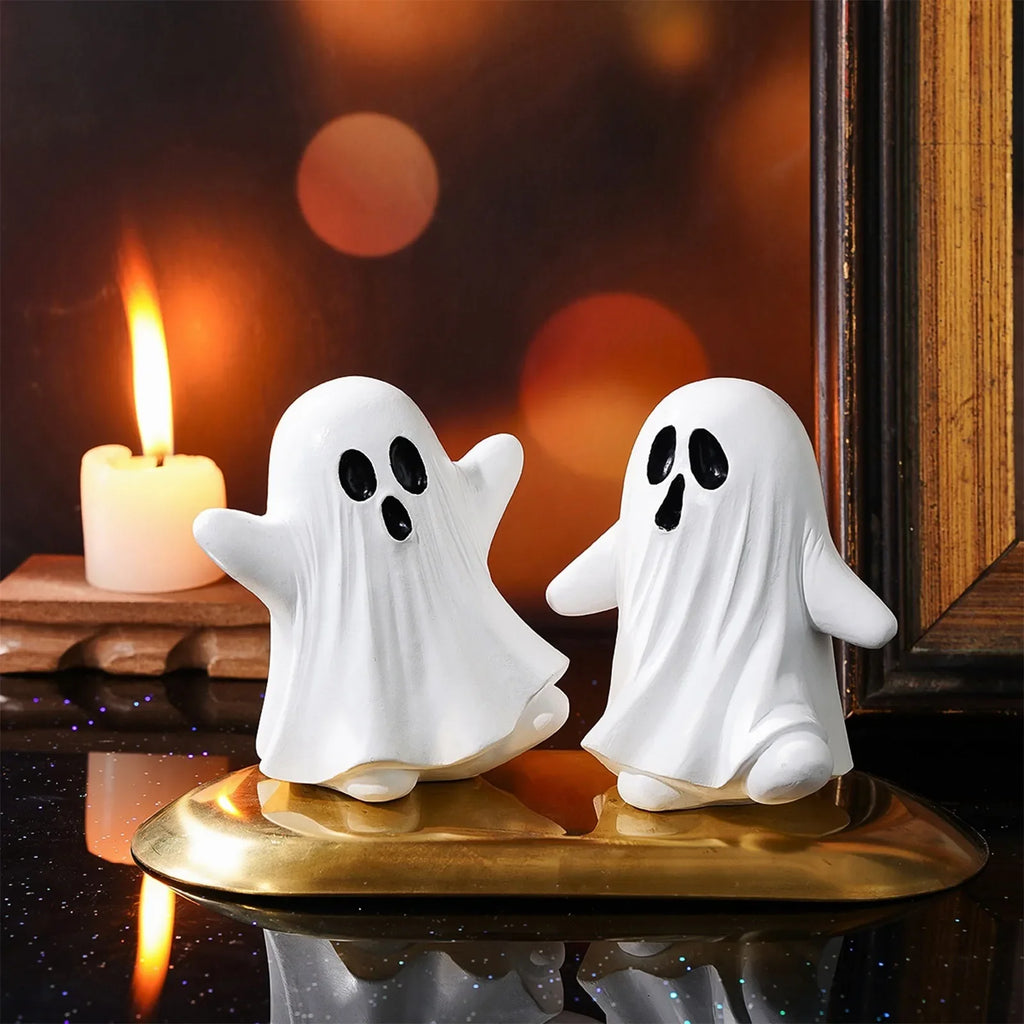 Cute Ghost Decor Set Soft Fabric Halloween Figurine Playful Spooky Home Decoration Adorable Haunted House Accessory Lootquake LLC