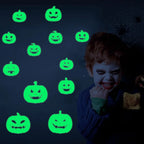 Halloween Luminous Wall Stickers Stickers Glow Dark Halloween Decor Creative Carved Fluorescent Festival Horror Home Decoration