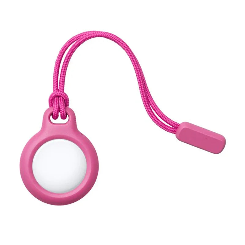 1pc Secure Holder with Strap for Apple Airtag Case Anti-scratch Keychain  Protective Cover Bumper Case With Strap Lootquake LLC