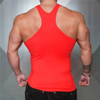 FlexFit Cotton Sleeveless Muscle Tank - Irregular Hem THRIXINE