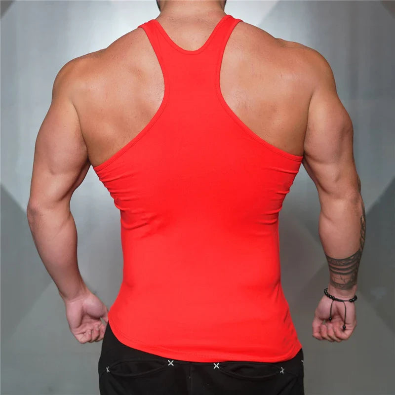 FlexFit Cotton Sleeveless Muscle Tank - Irregular Hem THRIXINE