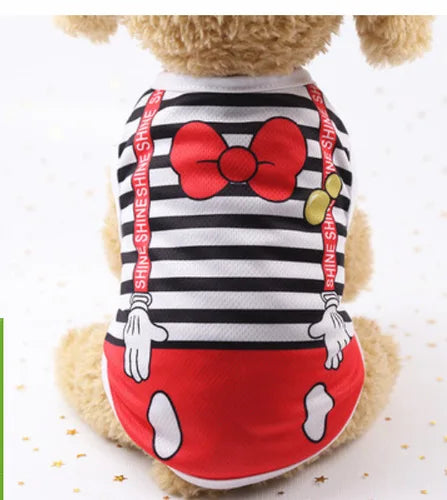 Pet Dog Clothes Cartoon Clothing Puppy Dogs Soft Vests Summer Shirt Casual T-Shirt for Small Pet Supplies Pi-Mart