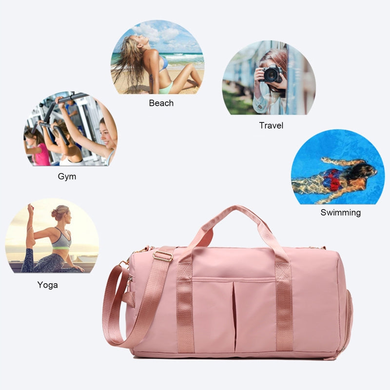 Stride Chic: Women's Gym Bag w/Shoe Spot THRIXINE