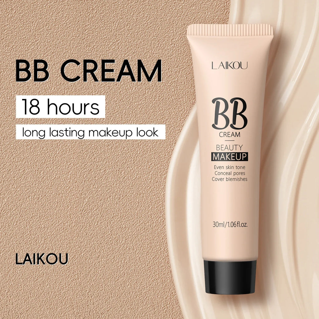 Natural Finish Foundation Cream 30ml Lightweight BB Cover Dark Circles Pores Oil Free Long Lasting Makeup Base Lootquake LLC