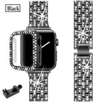 Apple Watch Bedazzled Stainless Steel Strap - Elegant Design - SJB-DIAMOND ELITES