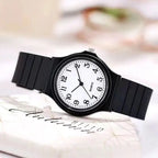 YIKAZE Exam Watch Silicone Strap Simple Women Watch Student Ladies Quartz Wristwatch Waterproof Round Small Dial for Women