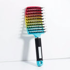 Detangling Hair Brush Bristle&Nylon Women Wet Massage Comb Curly Hairdressing Salon Styling Tools Special for real hair wigs