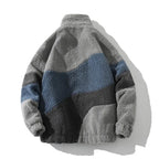 Men's Jacket Oversize Contrast Color Coat Warm Male Outwear Winter Parkas Jacket Men's Clothes Pi-Mart