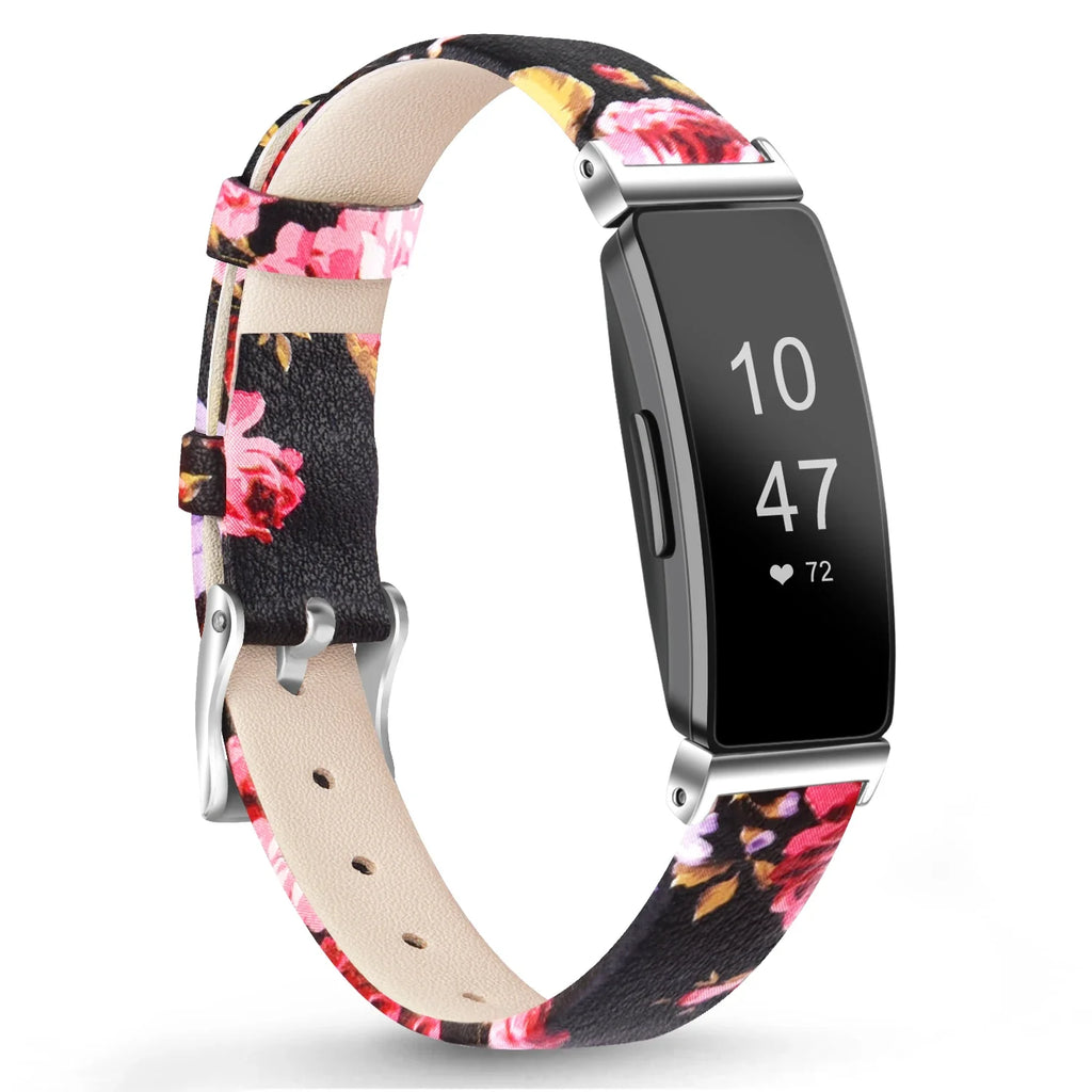 Fitbit Inspire 2, 1, HR Leather Strap - Premium Comfortable Band
