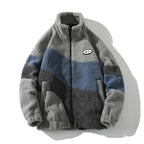 Men's Jacket Oversize Contrast Color Coat Warm Male Outwear Winter Parkas Jacket Men's Clothes Pi-Mart