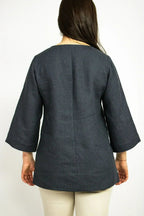 Dark Plum linen oversize top - SJB-DIAMOND ELITES