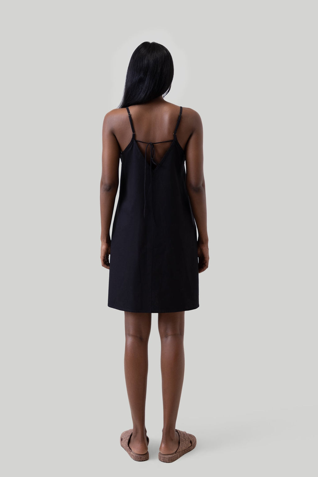 Short Tent Dress in Black Purplish Diva