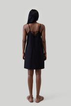Short Tent Dress in Black Purplish Diva