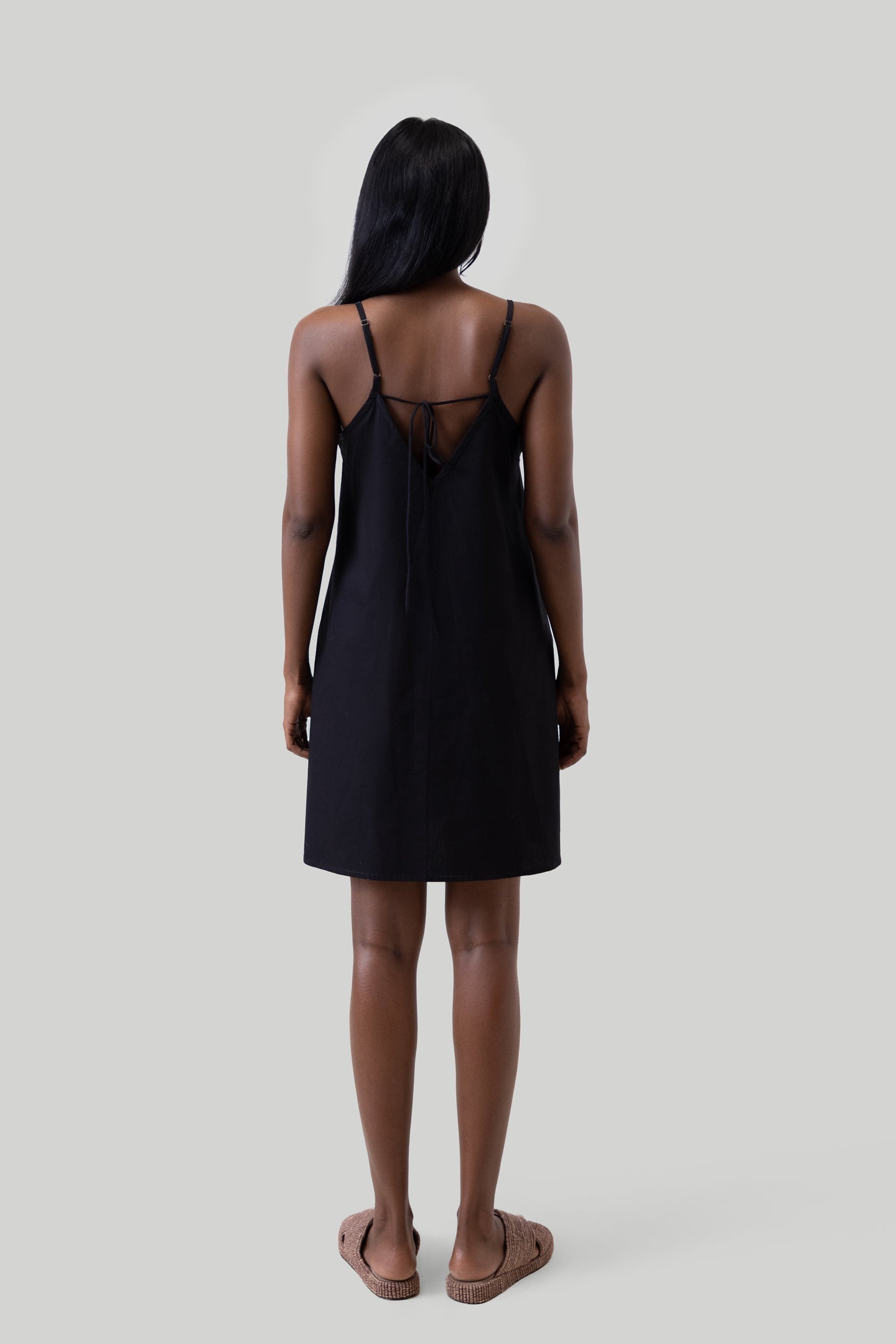 Short Tent Dress in Black Purplish Diva