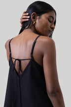 Short Tent Dress in Black Purplish Diva