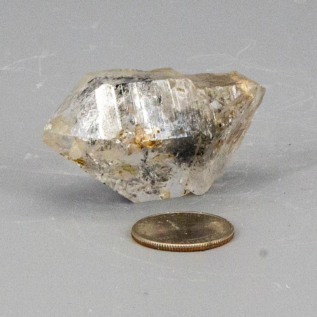 Skeletal Elestial Quartz Point w/t Black Tourmaline Inclusions